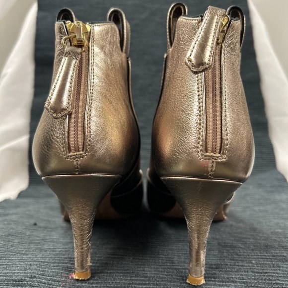 Veronica Beard Lexi gold leather booties size EU 36 - Picture 3 of 9